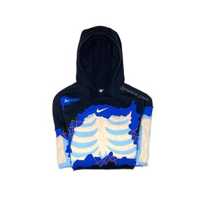 Damaged Nike Skull Hoodie (Black)