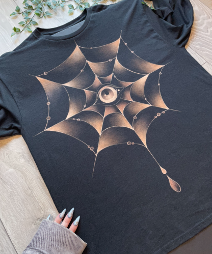 Web of Eyes 1 of 1 - long sleeve T-shirt size XL