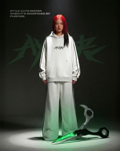 Neon Remorse Striped Hoodie