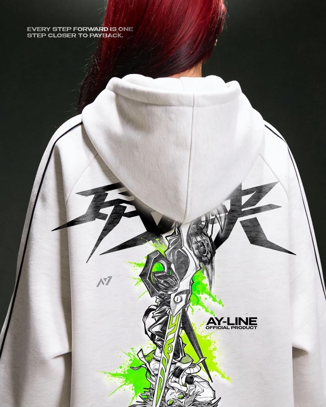 Neon Remorse Striped Hoodie