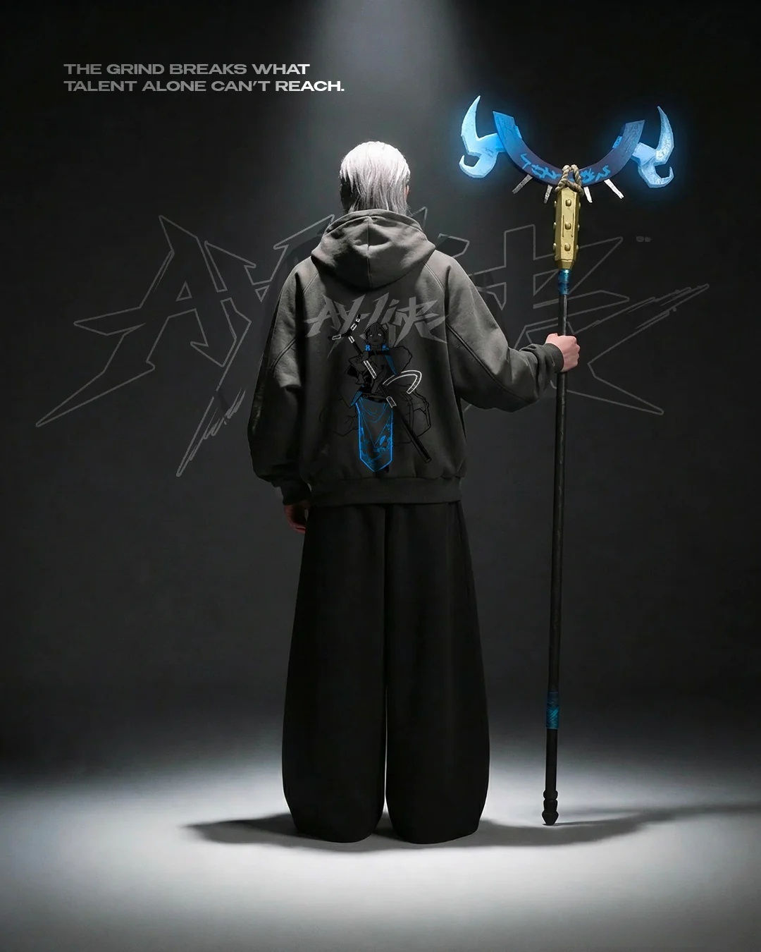 Azure Divider Streetwear Zip-Up Hoodie