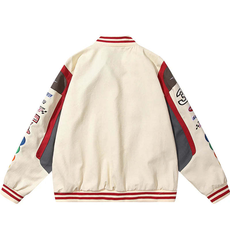 M&thtM NASCAR RACING JACKET WHITE