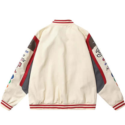 M&thtM NASCAR RACING JACKET WHITE