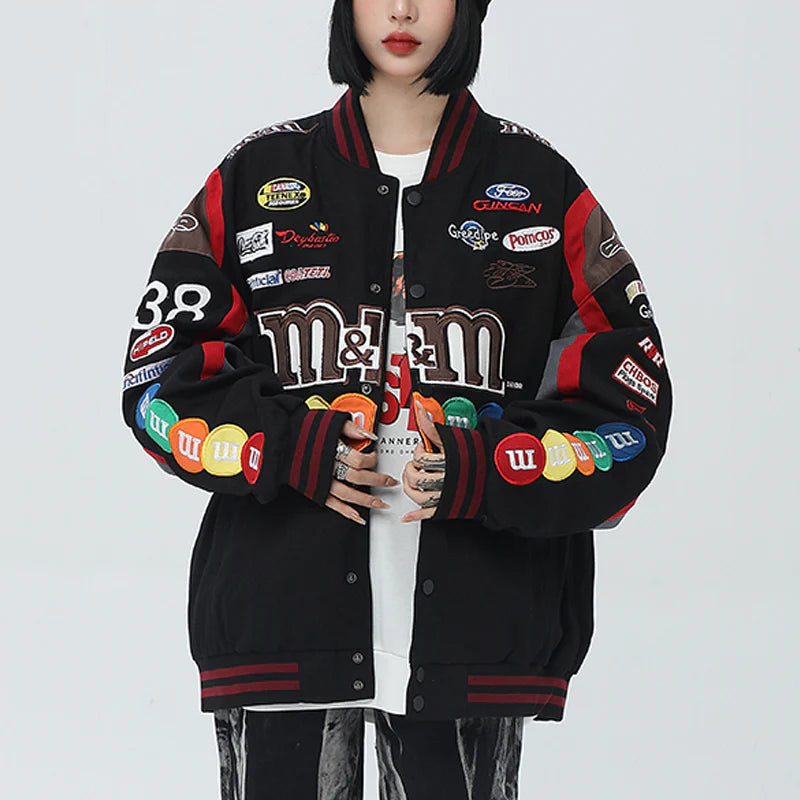 M&thtM NASCAR RACING JACKET BLACK