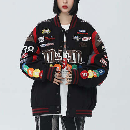 M&thtM NASCAR RACING JACKET BLACK