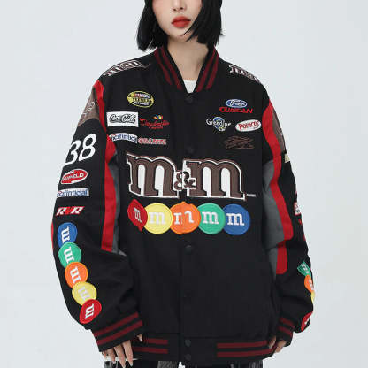M&thtM NASCAR RACING JACKET BLACK