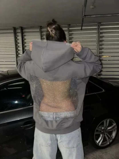 Bluza z kapturem Backstage Crystal-Mesh