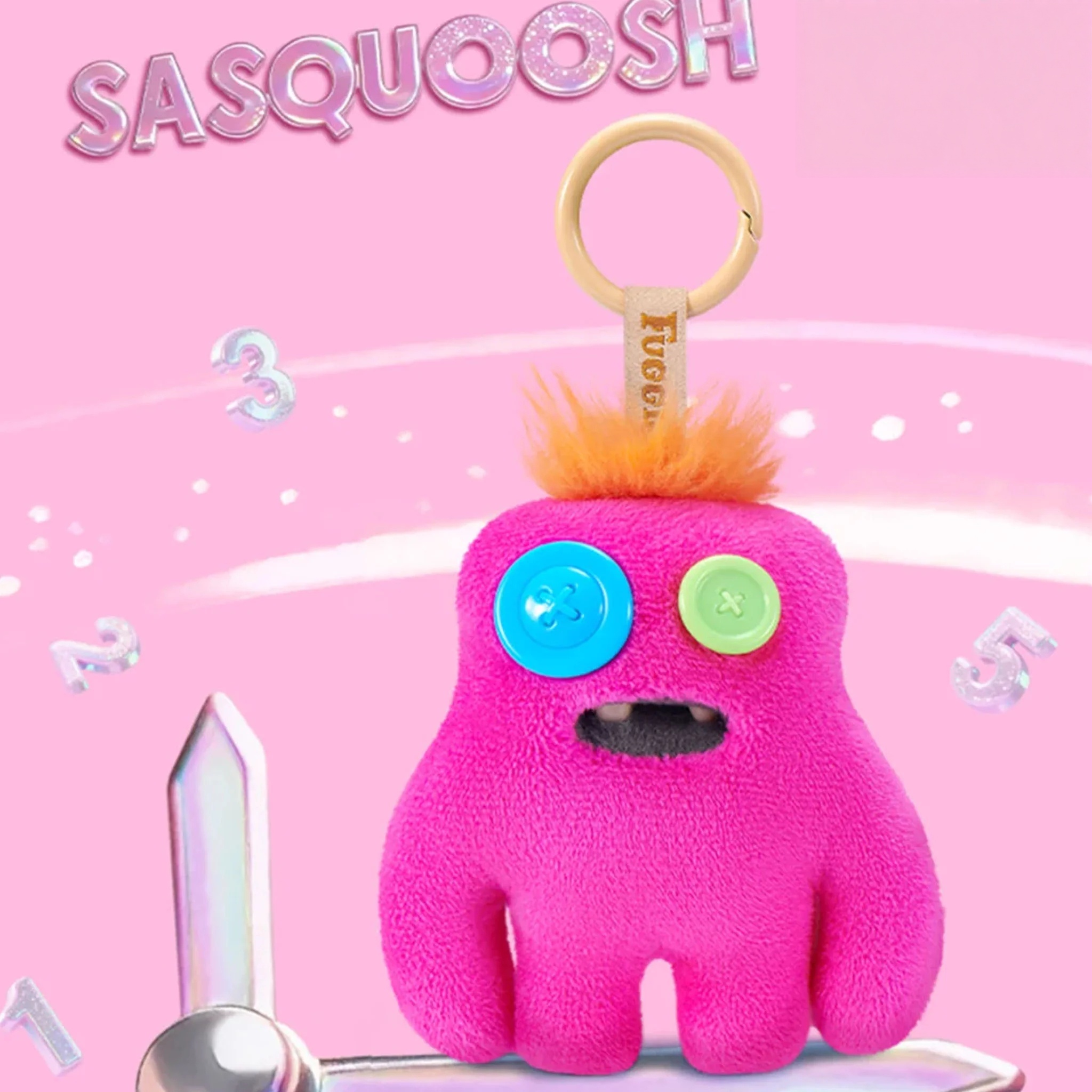 Fugthtgler - Baby Pinkles 3.5" Keyrings - Series 1 - Sasquoosh