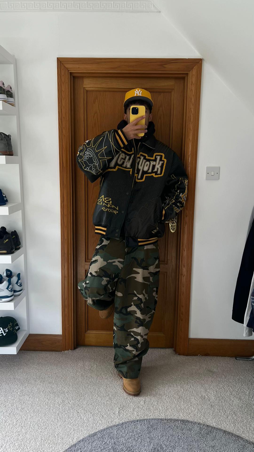 RAW BLUE King Of The Five Borough Faux Leather Jacket vintage New York jacket