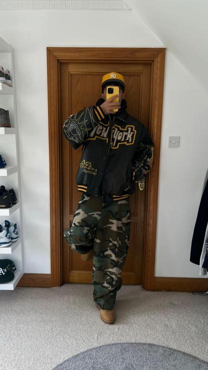 RAW BLUE King Of The Five Borough Faux Leather Jacket vintage New York jacket