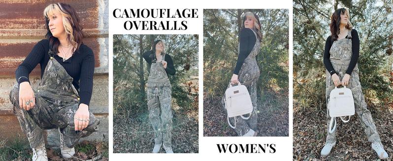 Yuanbang Stretchy Men's & Women's Camo Overalls Denim Hunting Bib Winter Spring Outdoor Workwear Fashion Pattern Coveralls Y2k Menswear Daily Outfits Camouflage Romper Country Stuff Clothes Adjustable Straps Jumpsuit Casual Pants Christmas Gifts for Men