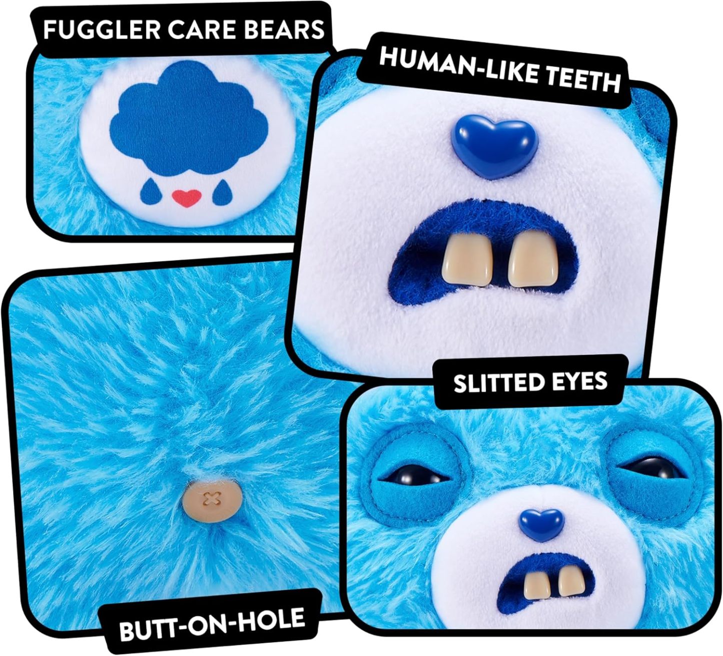 Fuggler Care Bears 9-Inch Plush Toy (Grumpy Bear) 