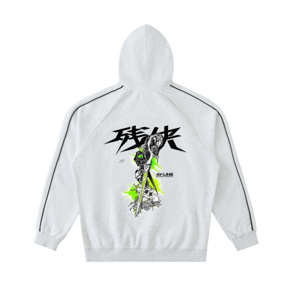 Neon Remorse Striped Hoodie