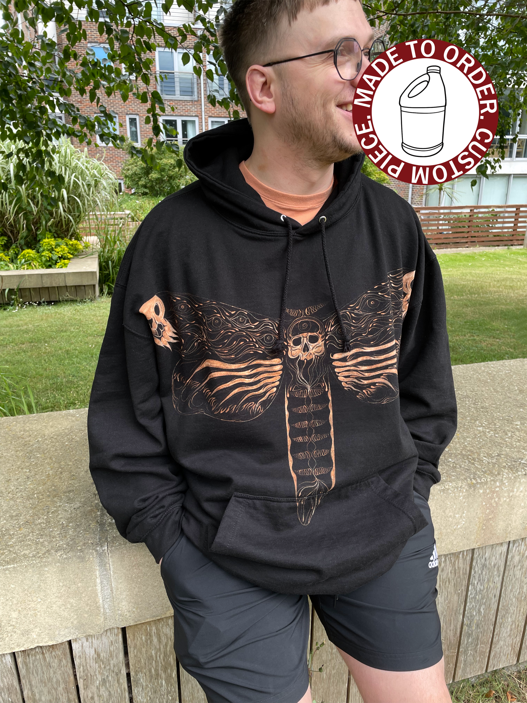 Custom Death Moth hoodie