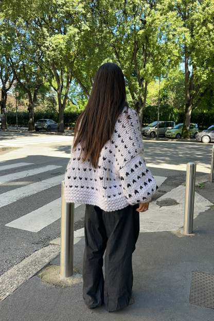 Dottie Polka Dot Chunky Knit Cardigan