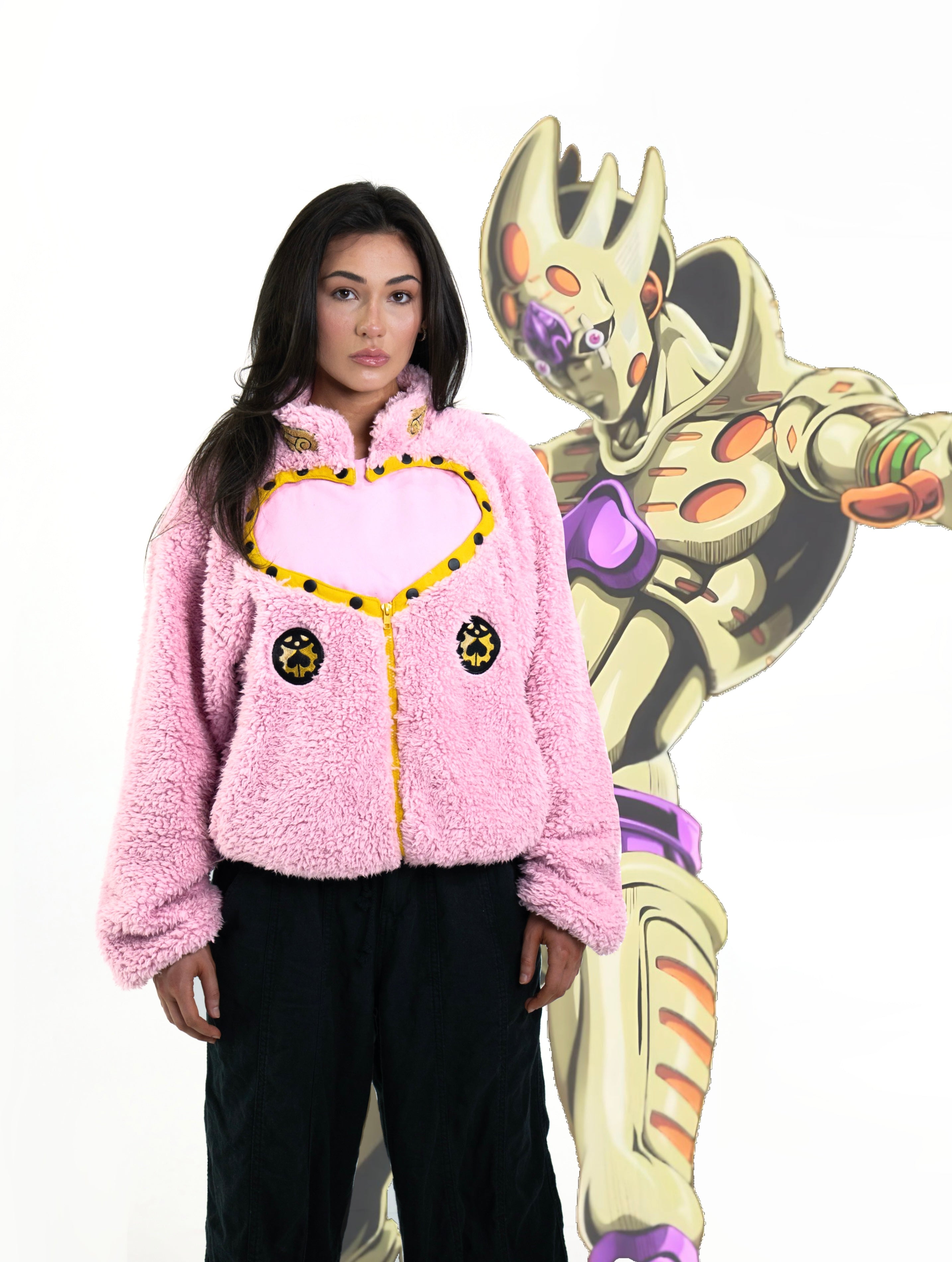 GIORNO • PINK FLEECE JACKET 