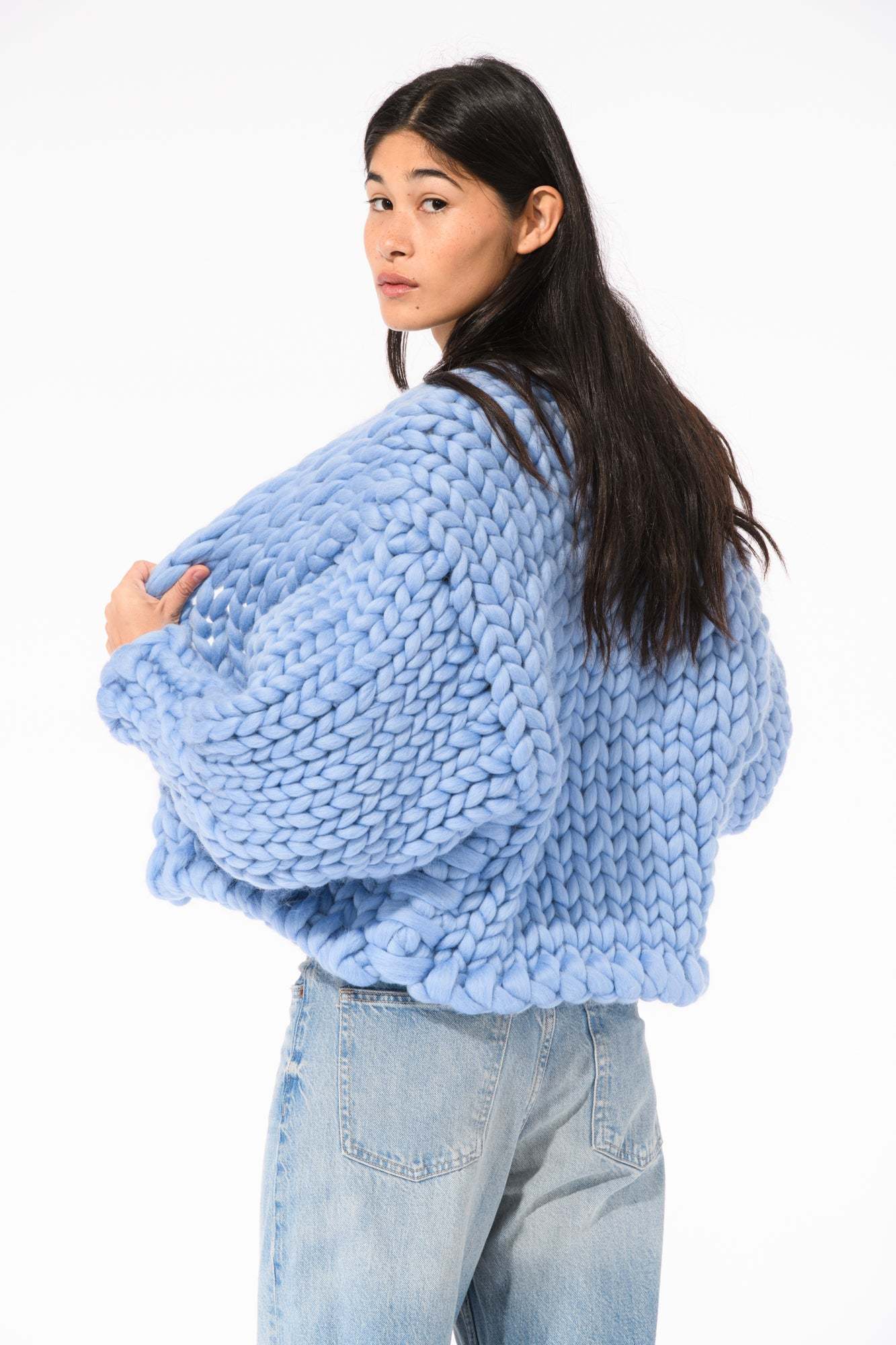 Blue Colossal Knit Cardigan