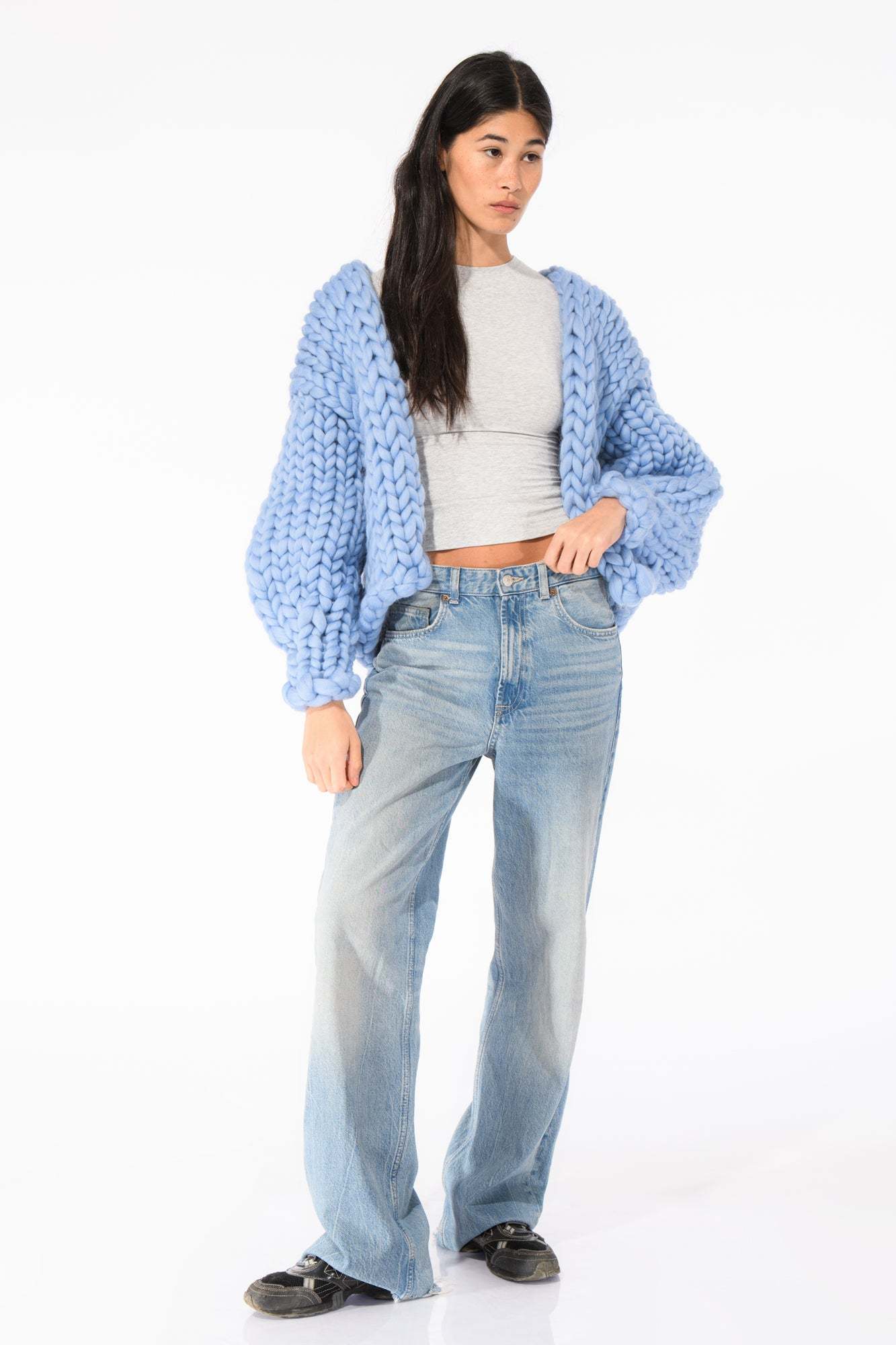 Blue Colossal Knit Cardigan