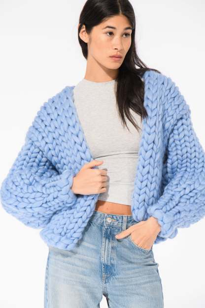 Blue Colossal Knit Cardigan