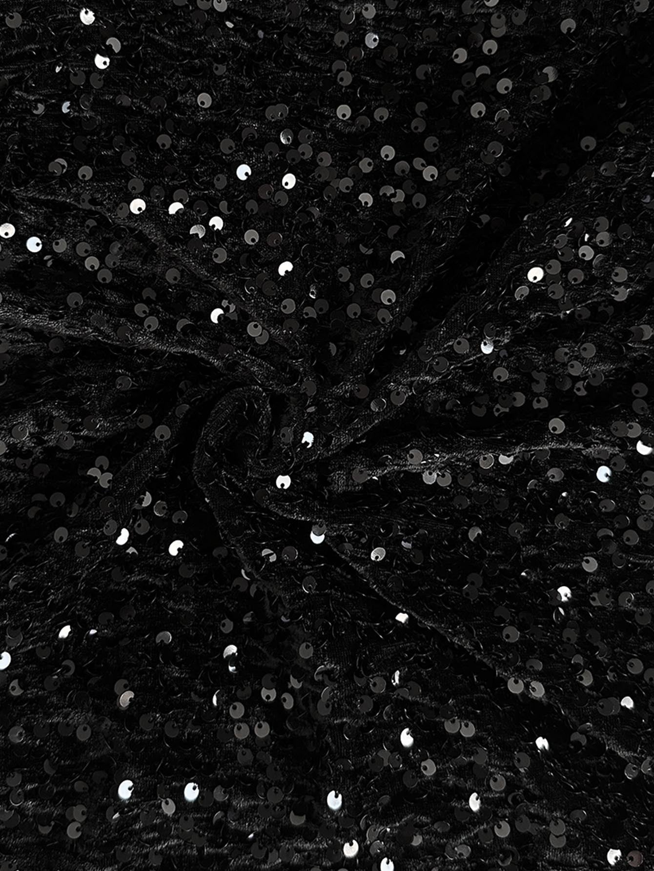 📢📢50 % OFF !!🎅Women's Sequin Sparkle Wide Leg Pants with Elastic Waistband