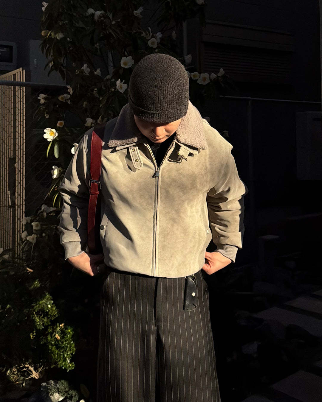 3-Way Boa Collar Quilted Jacket