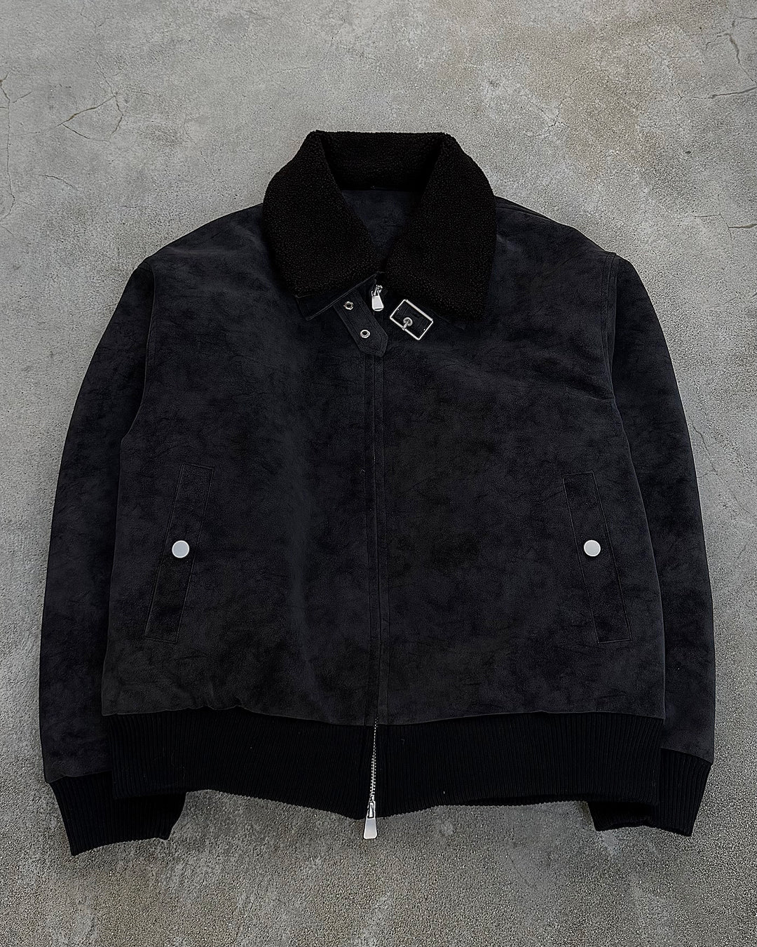 3-Way Boa Collar Quilted Jacket