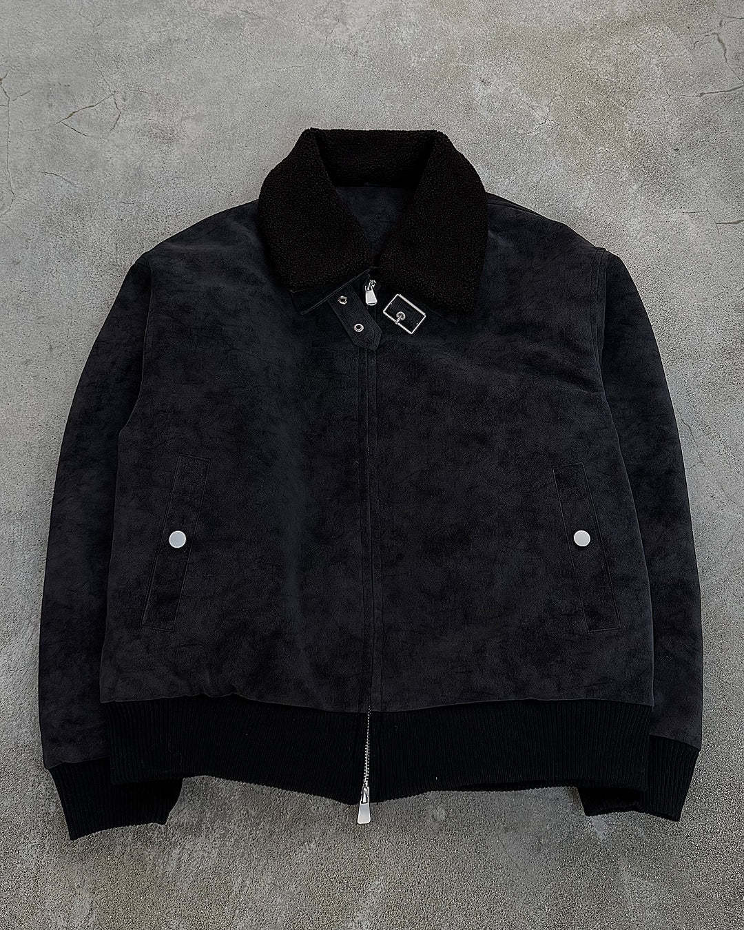 3-Way Boa Collar Quilted Jacket