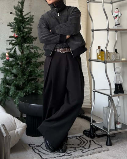 3-Way Boa Collar Quilted Jacket