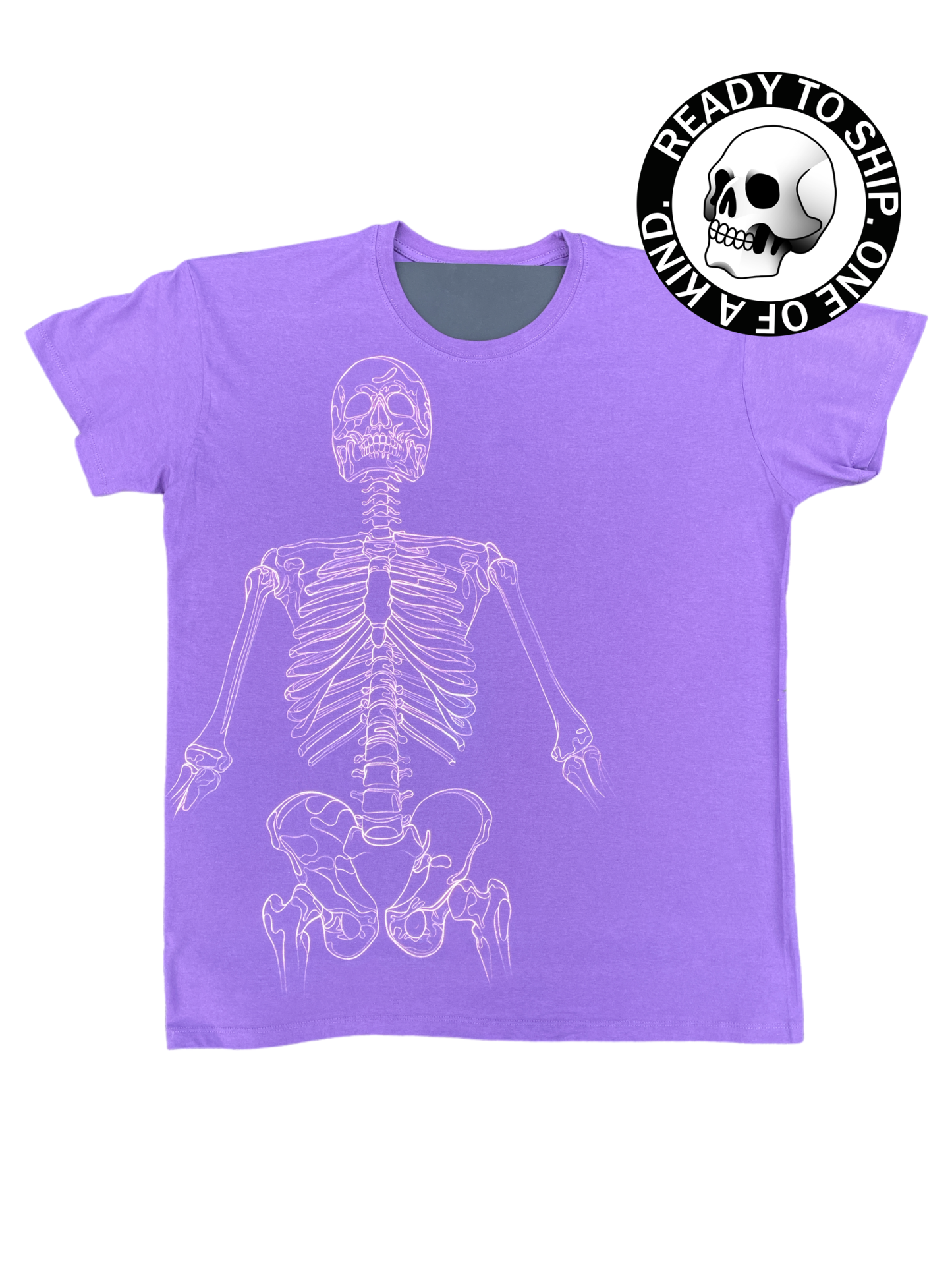 Light Purple Skeleton short sleeve T-shirt