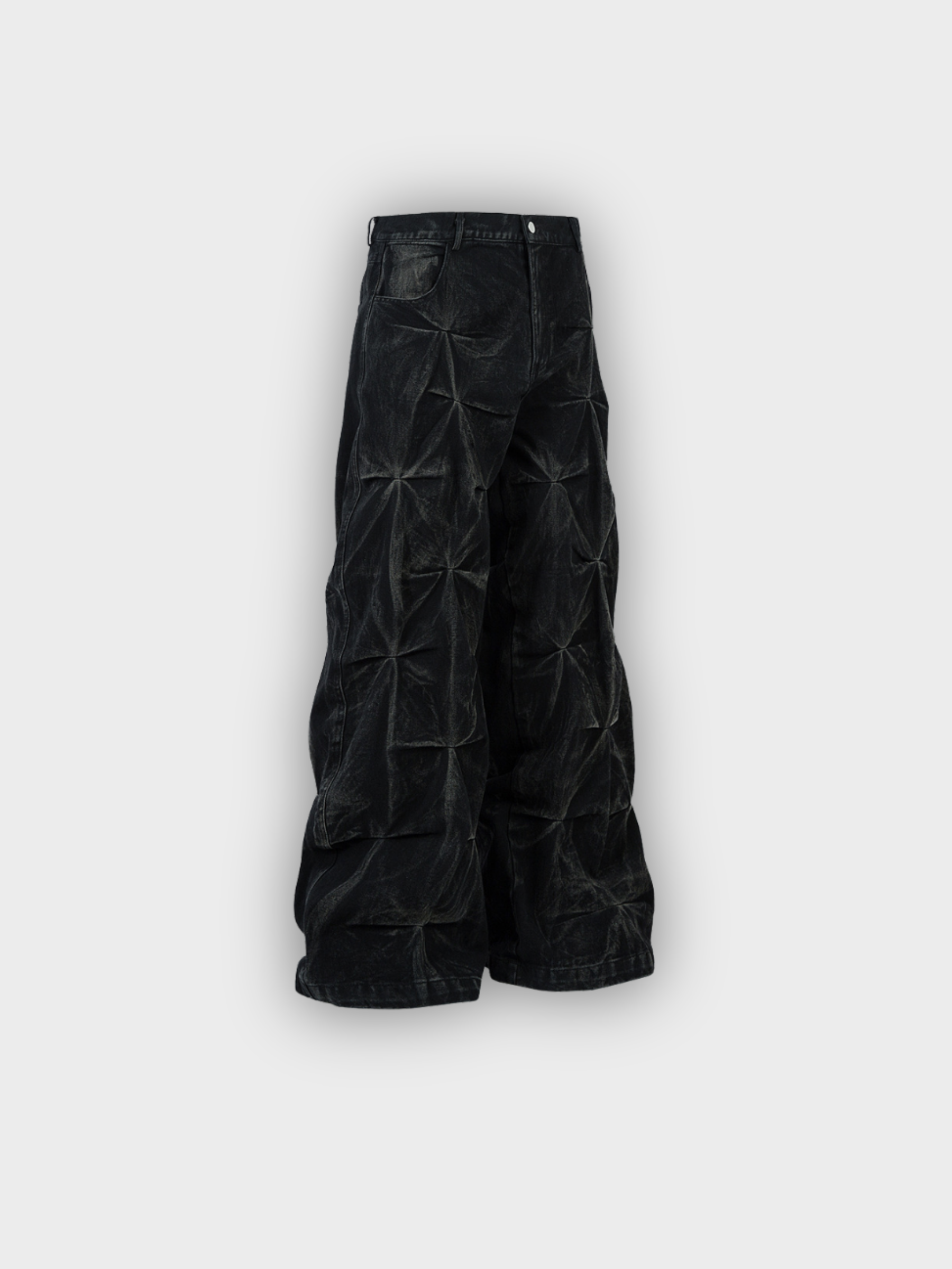 Vintage Pleated Wash Jeans