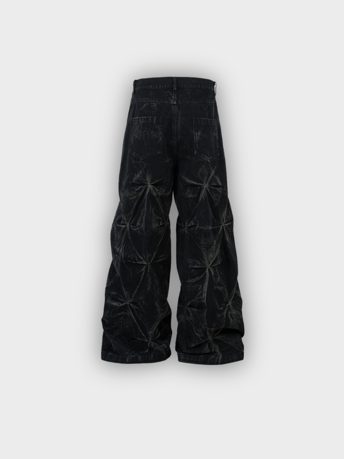 Vintage Pleated Wash Jeans