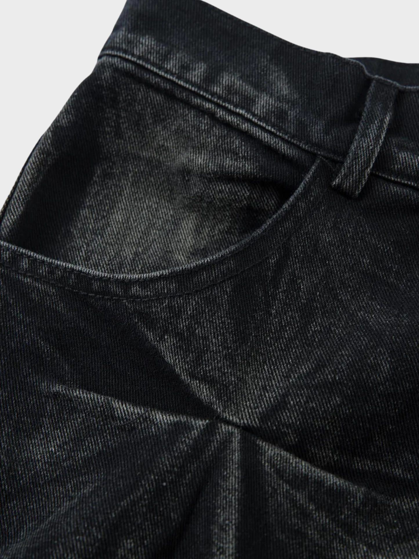 Vintage Pleated Wash Jeans