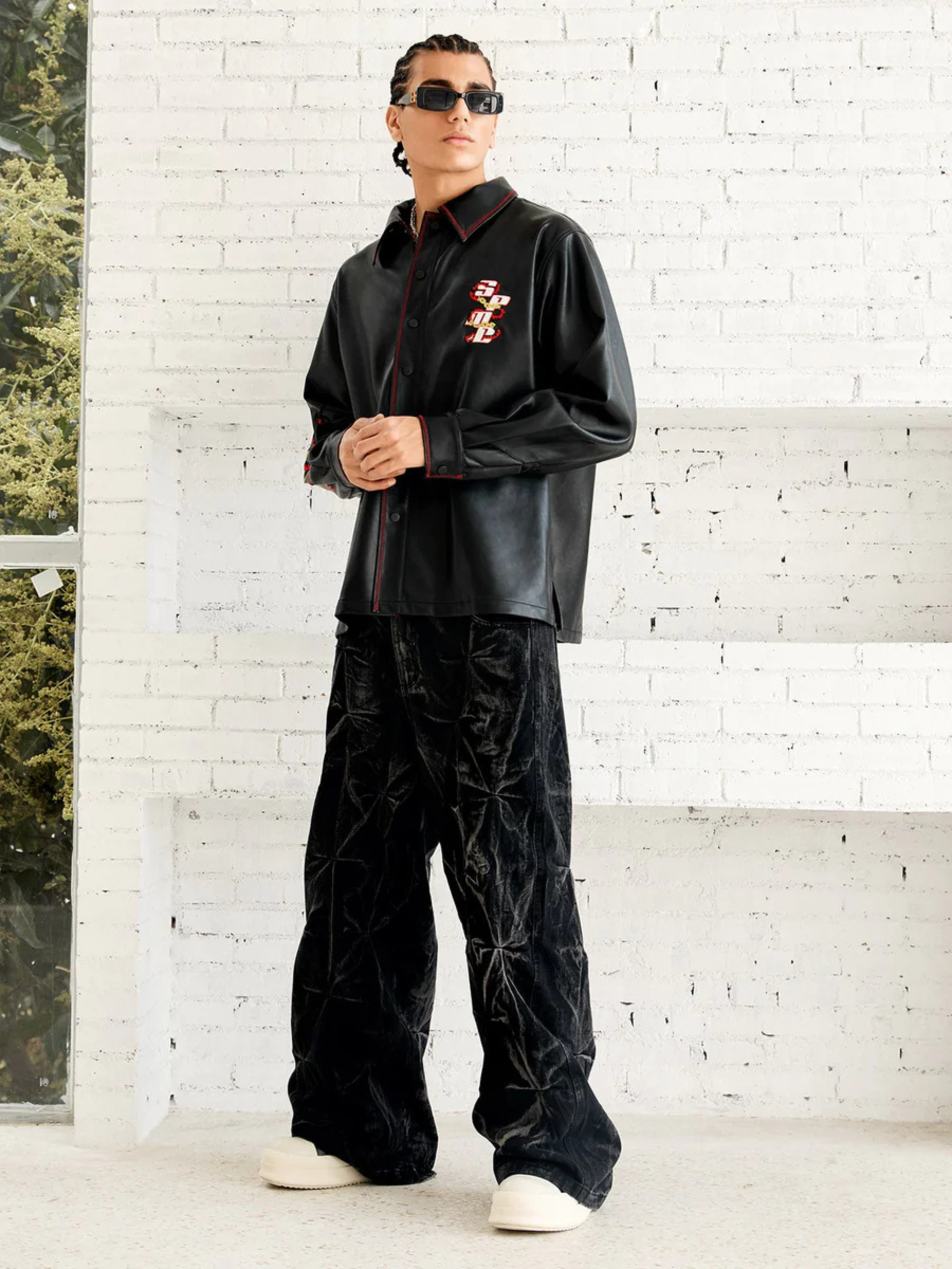 Vintage Pleated Wash Jeans