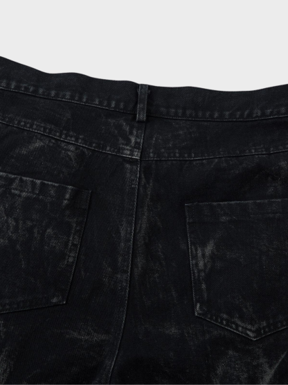 Vintage Pleated Wash Jeans