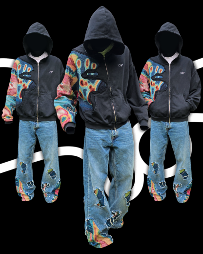 'PHASES' Classic Split Zip Hoodie