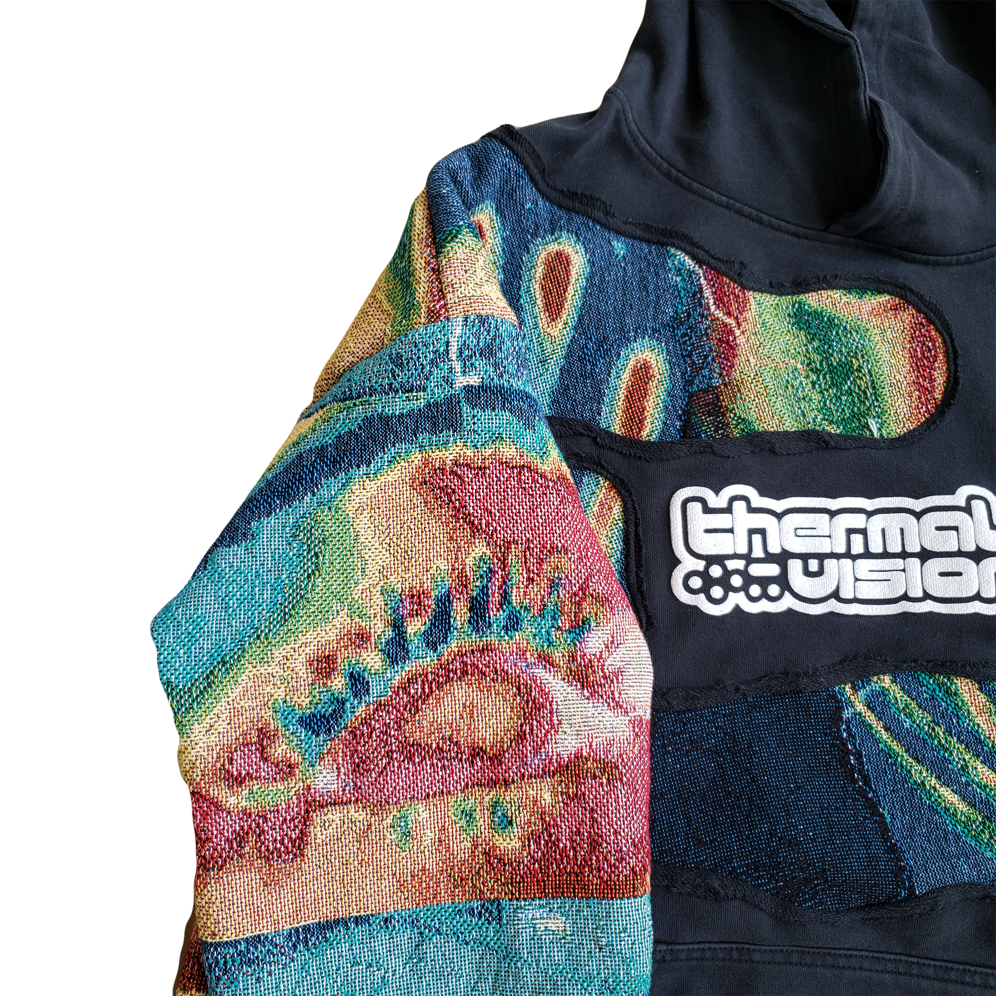 'PHASES' Heavyweight Woven Split Hoodie