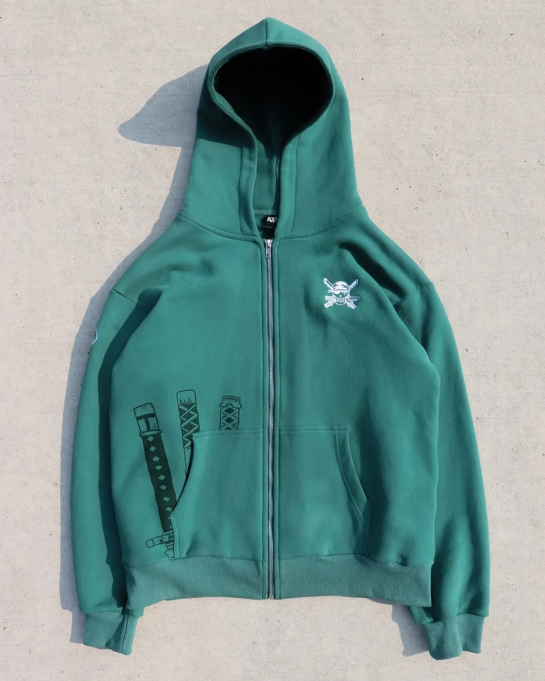 Men's Hoodies High Street Quirky Trendy Skullbone Pattern Embroidered Loose Hooded Sweatshirt Retro Hip-hop Harajuku Men Shirt