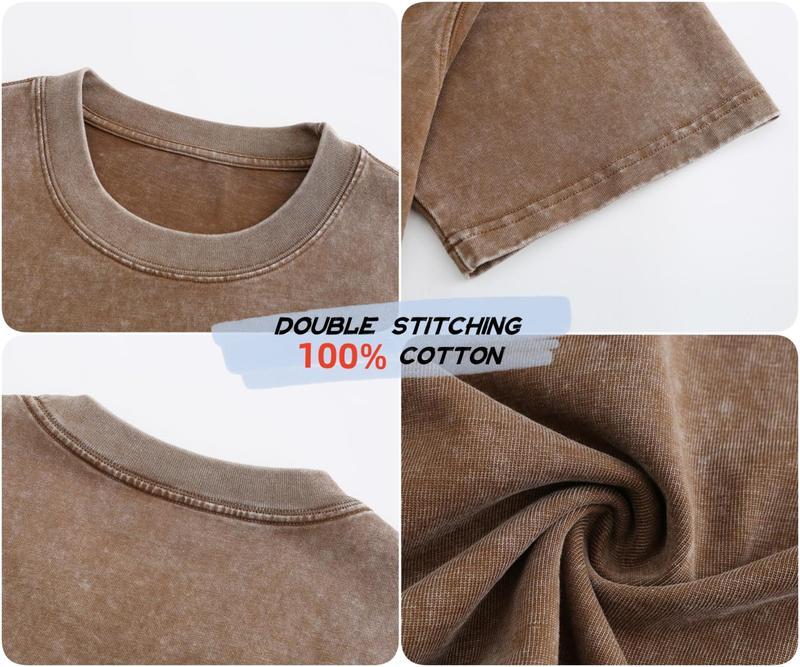 4 Pack Tshirts for Men Gym Vintage Heavyweight T Shirts Cotton Workout Acid Wash Baggy Tees