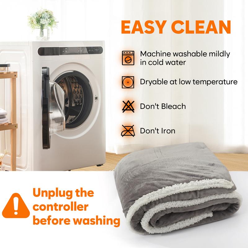 Wearable Heated Blanket – Sleeves, Hood & Foot Pockets