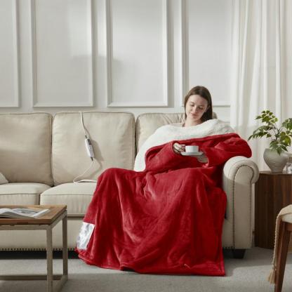 Wearable Heated Blanket – Sleeves, Hood & Foot Pockets