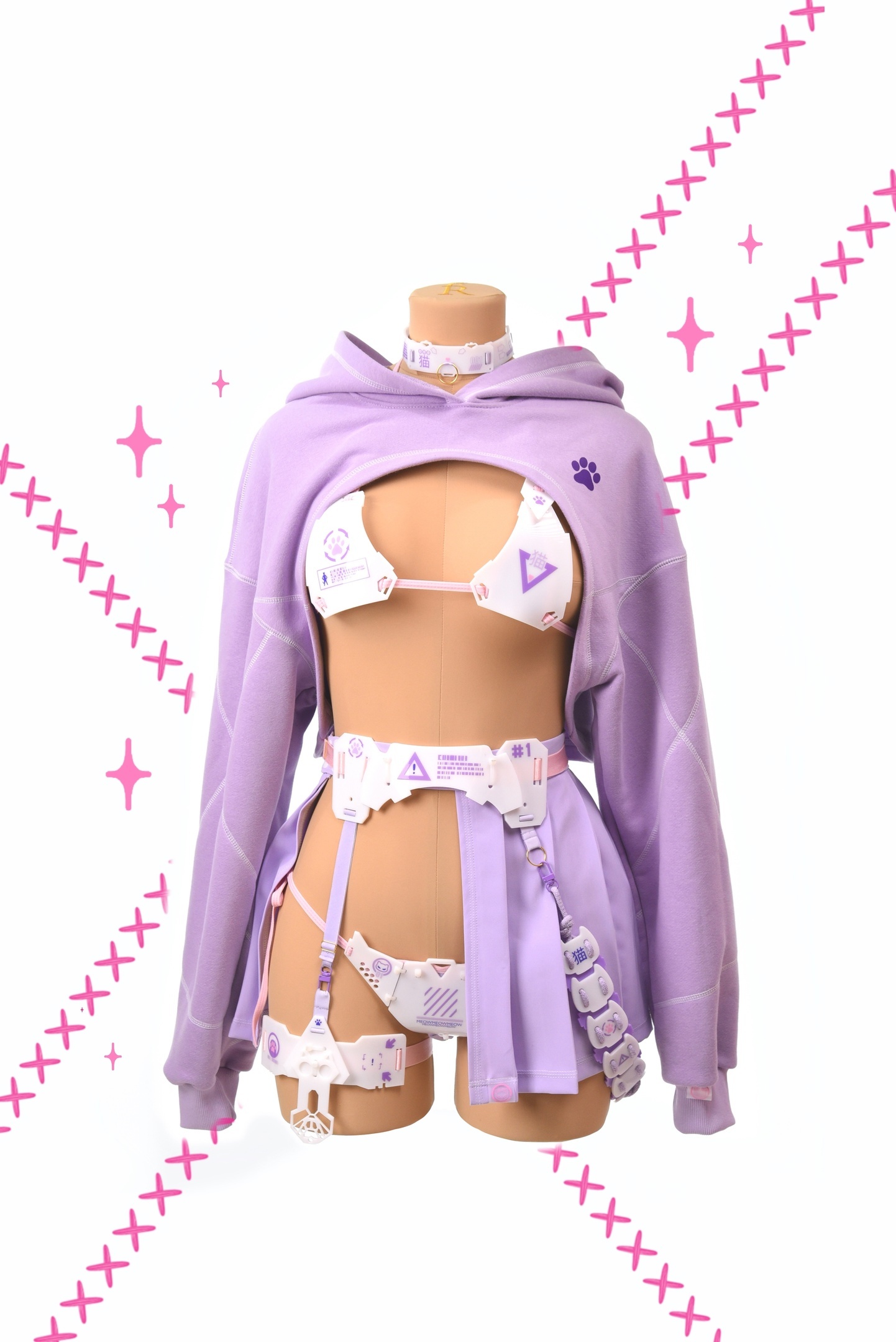 Purple Cyber Neko (Full Set)