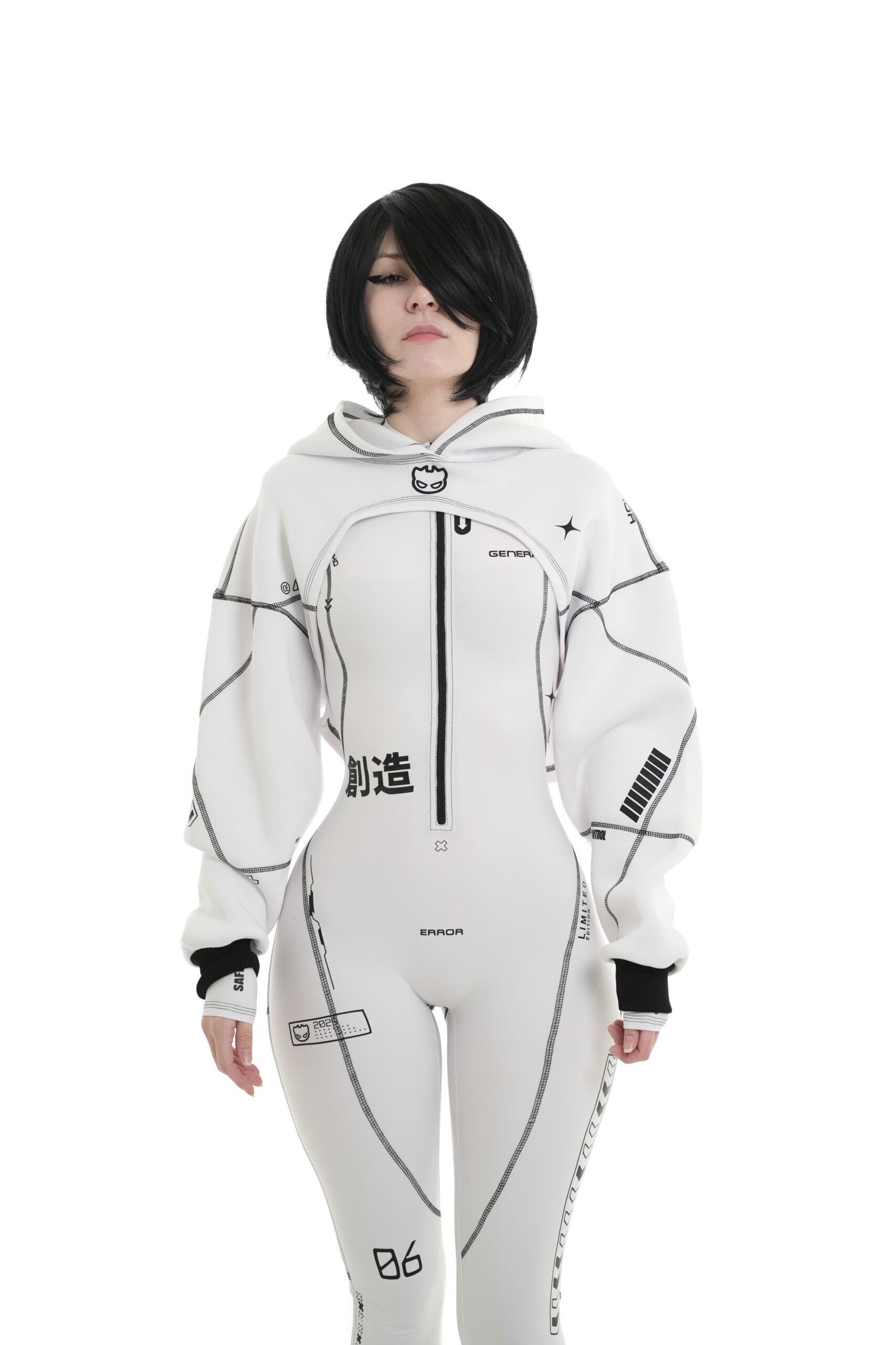 Cyber White Suit (Suit, Short jacket)