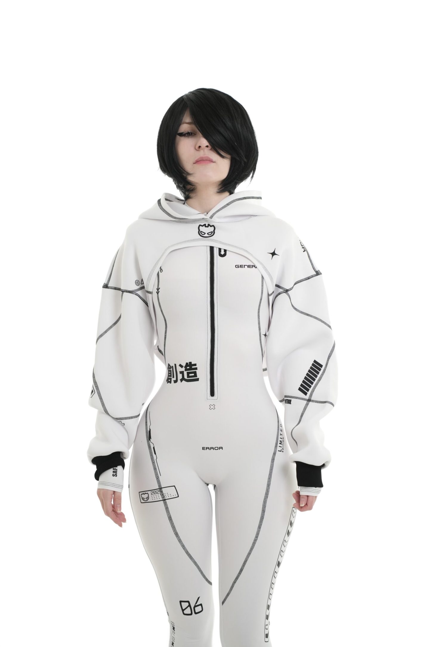 Cyber White Suit (Suit, Short jacket)
