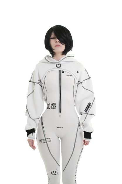 Cyber White Suit (Suit, Short jacket)