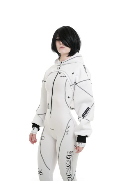 Cyber White Suit (Suit, Short jacket)