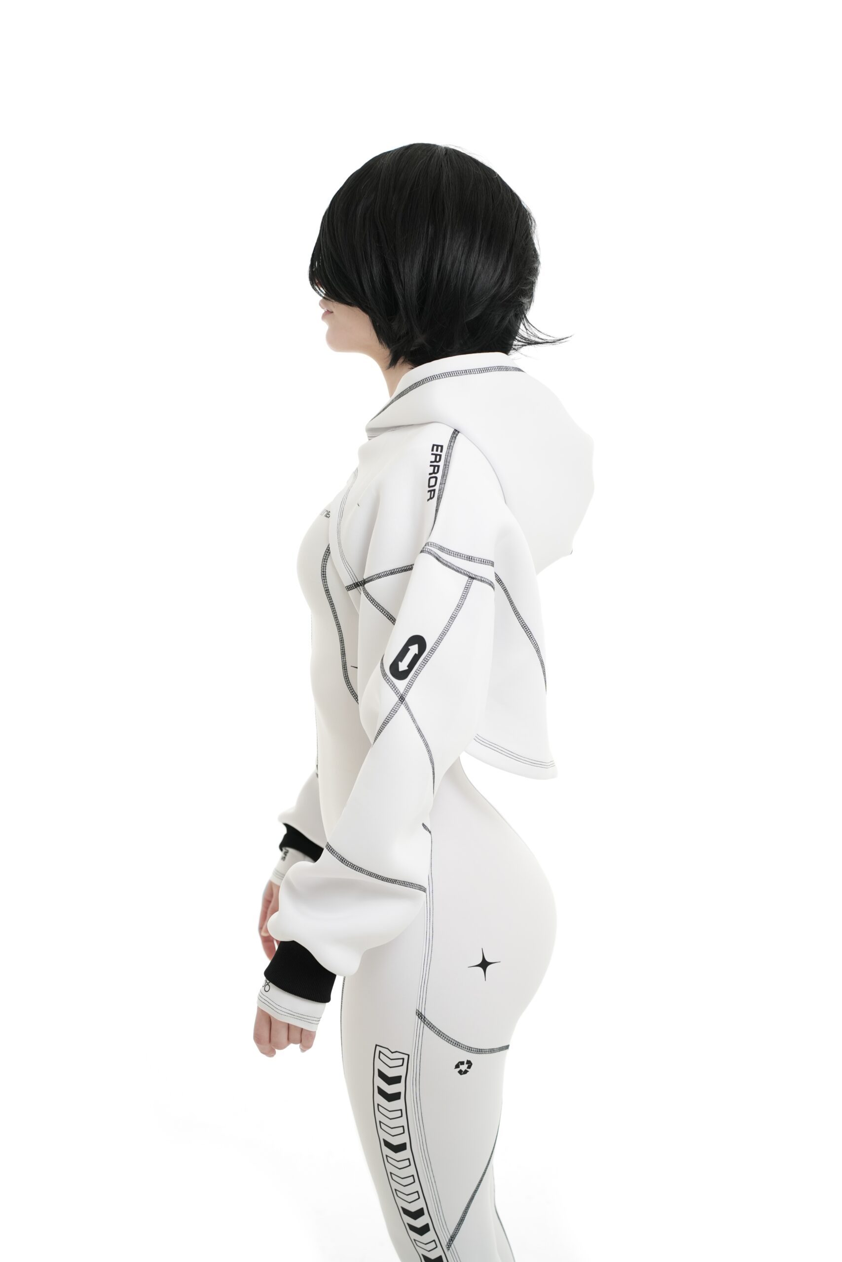 Cyber White Suit (Suit, Short jacket)