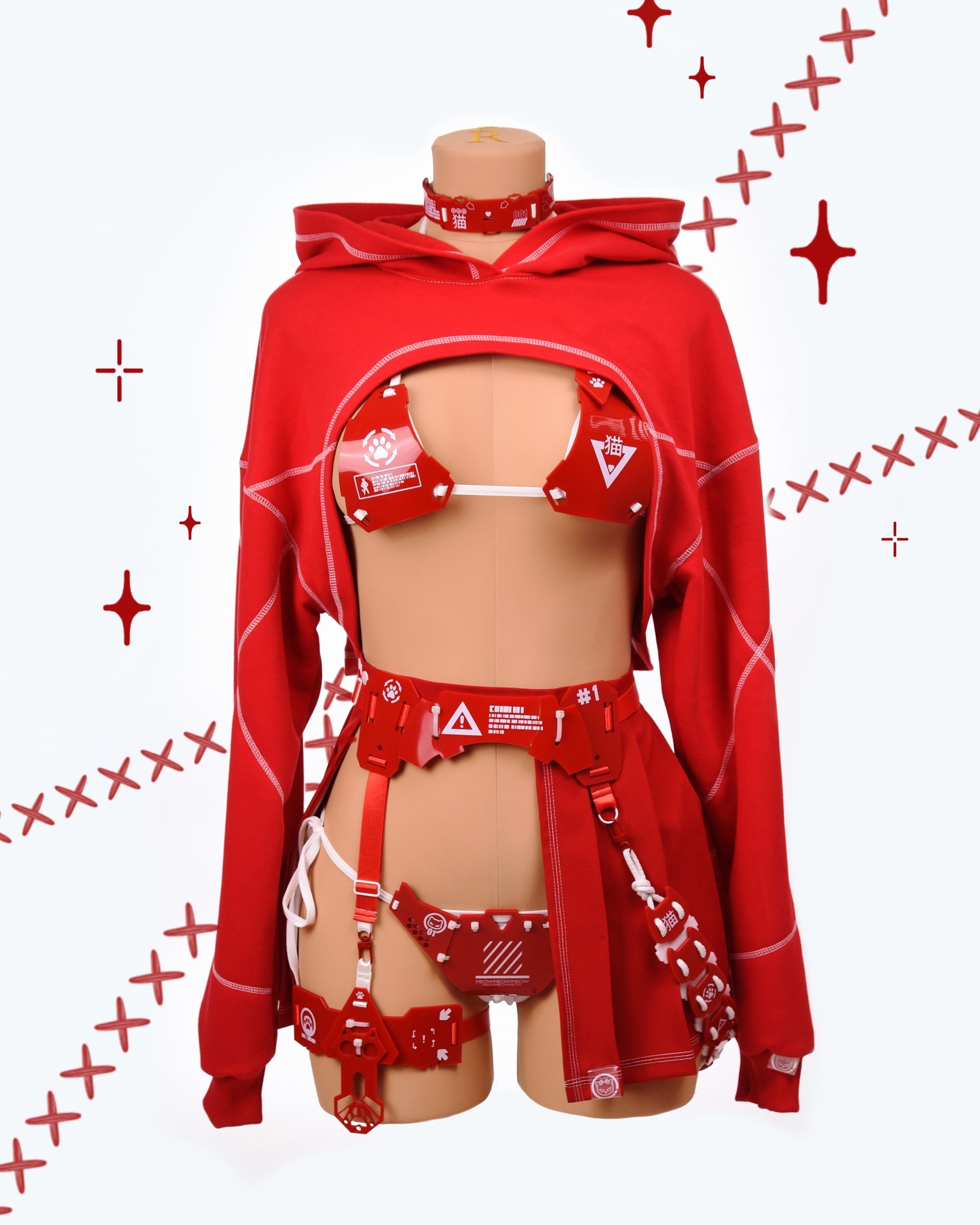 Red Cyber Neko (Full Set)