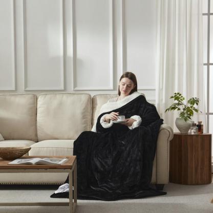 Wearable Heated Blanket – Sleeves, Hood & Foot Pockets