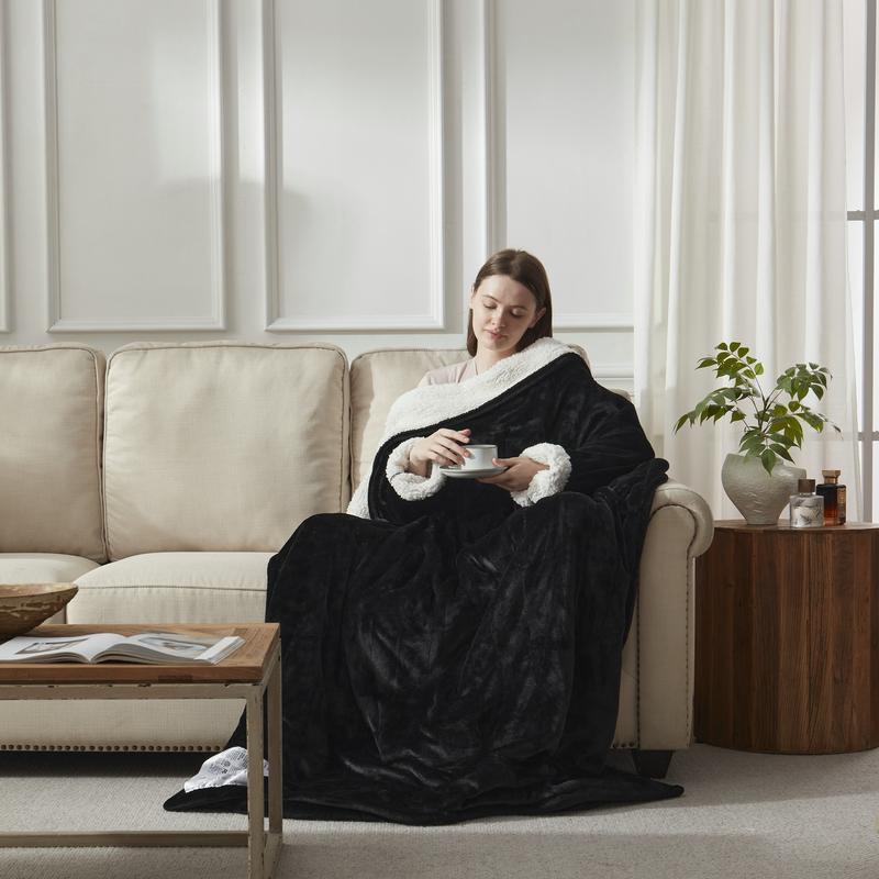 Wearable Heated Blanket – Sleeves, Hood & Foot Pockets