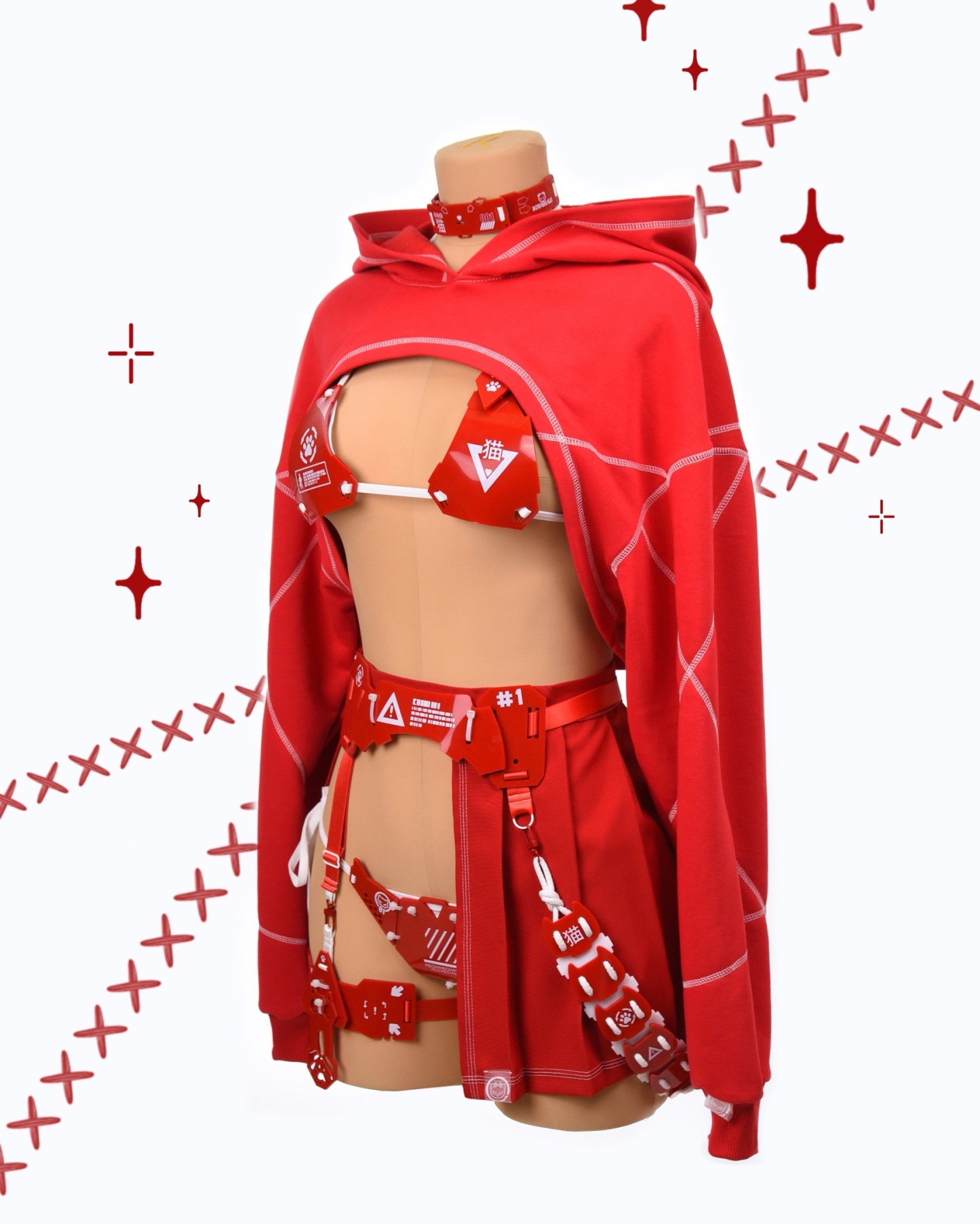 Red Cyber Neko (Full Set)